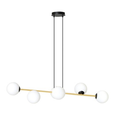 Gravity 6 Sort/Opal pendellampe - Ø14 cm, E14, 230V, uten lyskilde