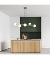 Gravity 6 Sort/Opal pendellampe - Ø14 cm, E14, 230V, uten lyskilde