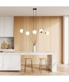 Gravity 6 Sort/Opal pendellampe - Ø14 cm, E14, 230V, uten lyskilde