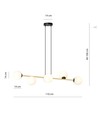 Gravity 6 Sort/Opal pendellampe - Ø14 cm, E14, 230V, uten lyskilde