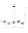 Gravity 6 Sort/Grafitt pendellampe - Ø14 cm, E14, 230V, uten lyskilde