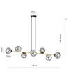Gravity 8 Sort/Grafitt pendellampe - Ø14 cm, E14, 230V, uten lyskilde
