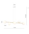 Gravity 6 Hvit/Gull pendellampe - Ø14 cm, E14, 230V, uten lyskilde