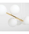 Gravity 6 Hvit/Gull pendellampe - Ø14 cm, E14, 230V, uten lyskilde