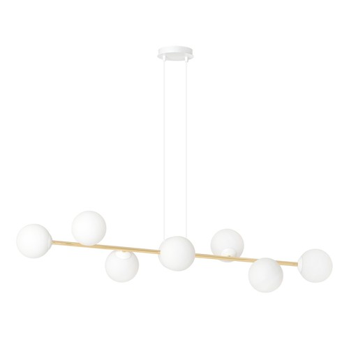 Gravity 8 Hvit/Gull pendellampe - Ø14 cm, E14, 230V, uten lyskilde