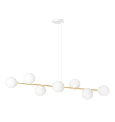 Gravity 8 Hvit/Gull pendellampe - Ø14 cm, E14, 230V, uten lyskilde