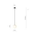 Royal 1 Svart pendellampe - Ø14 cm, E14, 230V, uten lyskilde