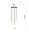 Royal 3 Sort pendellampe - Ø14 cm, E14, 230V, uten lyskilde