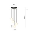 Royal 4 Sort pendellampe - Ø14 cm, E14, 230V, uten lyskilde