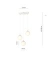 Royal 3 Hvit pendellampe - Ø14 cm, E14, 230V, uten lyskilde