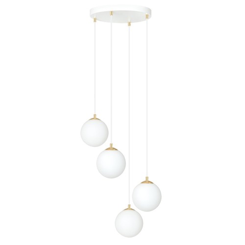 Royal 4 Hvit pendellampe - Ø14 cm, E14, 230V, uten lyskilde