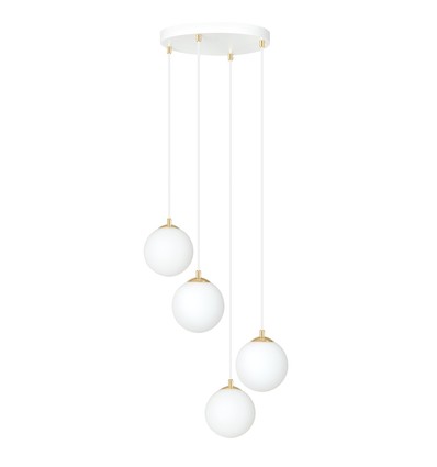 Royal 4 Hvit pendellampe - Ø14 cm, E14, 230V, uten lyskilde