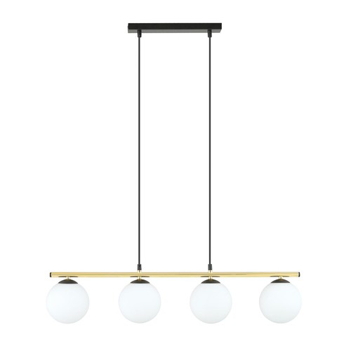 Alora 4 Sort/Opal pendellampe - Ø14 cm, E14, 230V, uten lyskilde