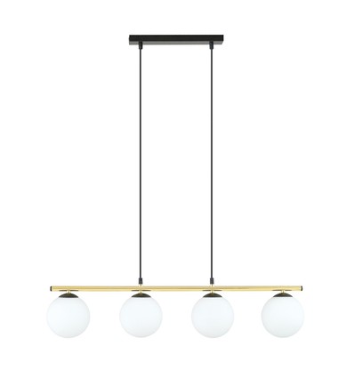Alora 4 Sort/Opal pendellampe - Ø14 cm, E14, 230V, uten lyskilde