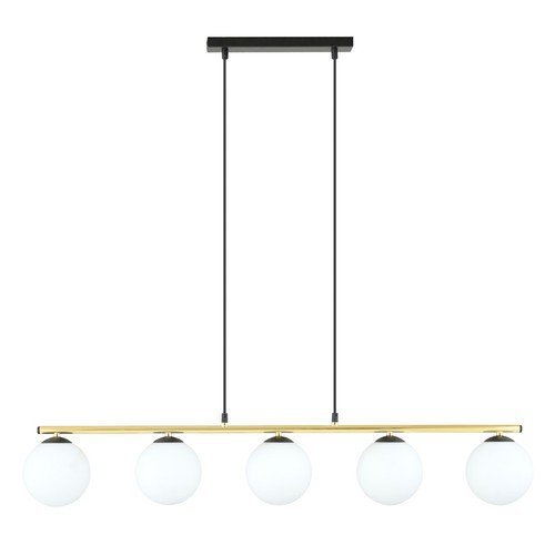 Allora 5 Sort/Opal pendellampe - Ø14 cm, E14, 230V, uten lyskilde