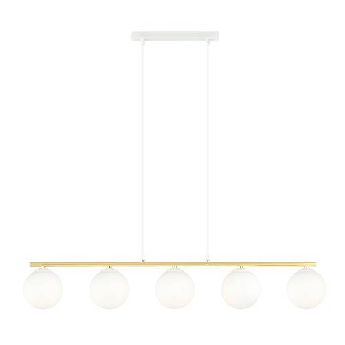 Allora 5 Hvit/Opal pendellampe - Ø14 cm, E14, 230V, uten lyskilde