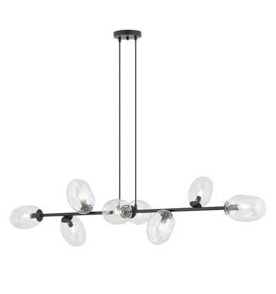 Pandora 8 Sort/Transparent pendellampe - Ø12 cm, E14, 230V, uten lyskilde