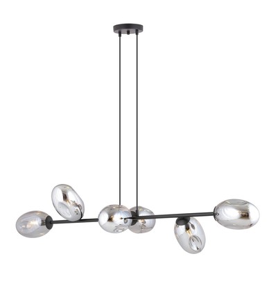 Pandora 6 Sort/Grafitt pendellampe - Ø12 cm, E14, 230V, uten lyskilde