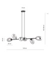 Pandora 6 Sort/Grafitt pendellampe - Ø12 cm, E14, 230V, uten lyskilde