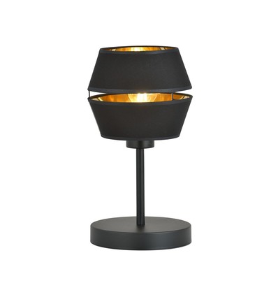 Piano LN Sort/Gull bordlampe - Ø20 cm, E27, 230V, uten lyskilde