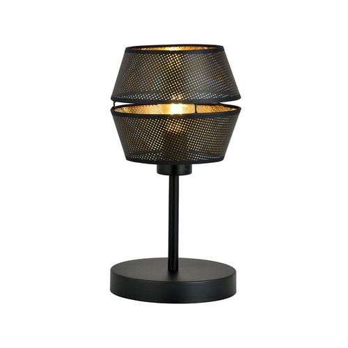 Malia Ln Sort/Gull bordlampe - Ø20 cm, E27, 230V, uten lyskilde