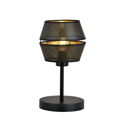 Malia Ln Sort/Gull bordlampe - Ø20 cm, E27, 230V, uten lyskilde