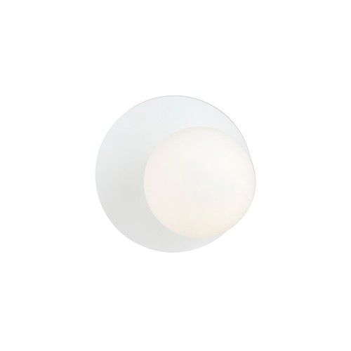 Oslo K1 Hvit/Opal vegglampe - Ø15 cm, E14, 230V, uten lyskilde