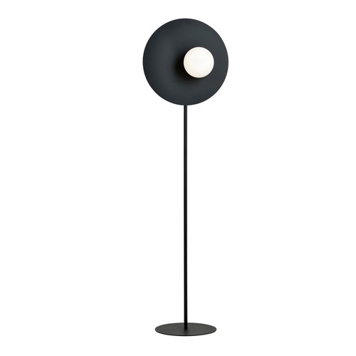 Oslo Lp Sort/Opal gulvlampe - Ø15 cm, E14, 230V, uten lyskilde