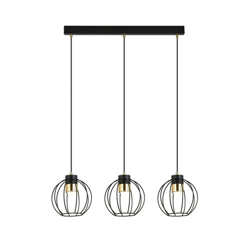 Ajax 3 Sort/Gull pendellampe - Ø18 cm, GU10, 230V, uten lyskilde