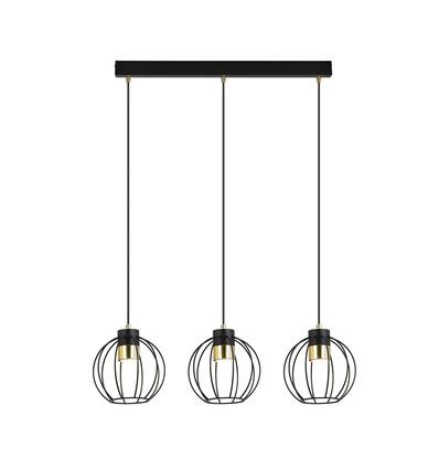 Ajax 3 Sort/Gull pendellampe - Ø18 cm, GU10, 230V, uten lyskilde