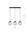 Ajax 3 Sort/Gull pendellampe - Ø18 cm, GU10, 230V, uten lyskilde