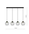 Ajax 4 Sort/Gull pendellampe - Ø18 cm, GU10, 230V, uten lyskilde