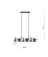 Rory 6 Grafitt pendellampe - Ø14 cm, E14, 230V, uten lyskilde