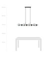Rory 8 Transparent pendellampe - Ø14 cm, E14, 230V, uten lyskilde