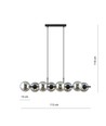 Rory 8 Grafitt pendellampe - Ø14 cm, E14, 230V, uten lyskilde