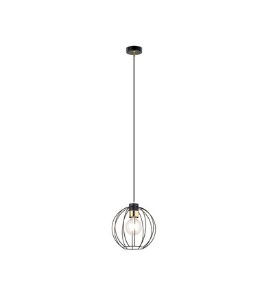 Gino 1 Sort/Gull pendellampe - Ø24 cm, E27, 230V, uten lyskilde