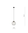 Gino 1 Sort/Gull pendellampe - Ø24 cm, E27, 230V, uten lyskilde