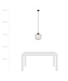Gino 1 Sort/Gull pendellampe - Ø24 cm, E27, 230V, uten lyskilde