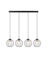 Gino 4 Sort/Gull pendellampe - Ø24 cm, E27, 230V, uten lyskilde