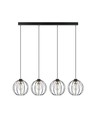 Gino 4 Sort/Gull pendellampe - Ø24 cm, E27, 230V, uten lyskilde