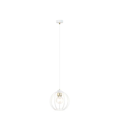 Gino 1 Hvit/Gull pendellampe - Ø24 cm, E27, 230V, uten lyskilde