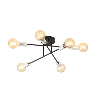 Veken 6B Sølv taklampe - E27, 230V, uten lyskilde