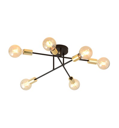 Veken 6B Gull taklampe - E27, 230V, uten lyskilde