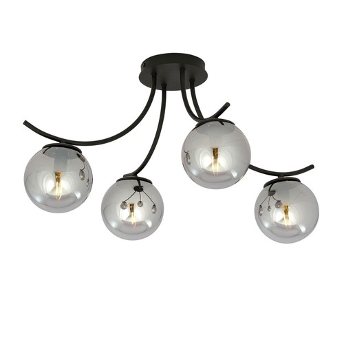 Boston 4 Sort/Grafitt taklampe - Ø14 cm, E14, 230V, uten lyskilde