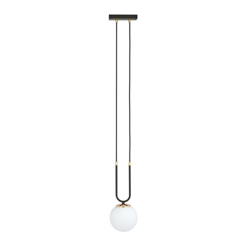 Glam 1 Svart/Opal pendellampe - Ø15 cm, E14, 230V, uten lyskilde