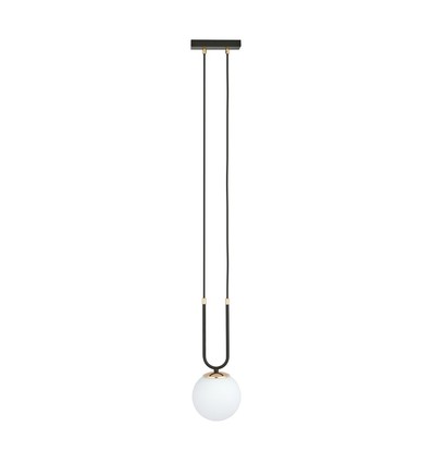 Glam 1 Svart/Opal pendellampe - Ø15 cm, E14, 230V, uten lyskilde