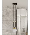 Glam 1 Svart/Opal pendellampe - Ø15 cm, E14, 230V, uten lyskilde