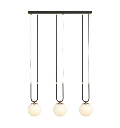 Glam 3 Sort/Opal pendellampe - Ø15 cm, E14, 230V, uten lyskilde