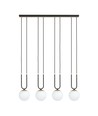 Glam 4 Svart/Opal pendellampe - Ø15 cm, E14, 230V, uten lyskilde