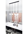 Glam 4 Svart/Opal pendellampe - Ø15 cm, E14, 230V, uten lyskilde